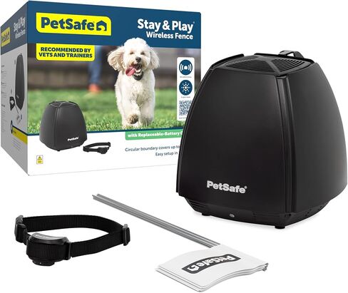 نظام احتواء الحيوانات الأليفة اللاسلكي من PetSafe + بطاريتين بديلتين - سياج كهربائي لاسلكي أصلي للكلاب - من الشركة الأم للعلامة التجارية غير المرئية للسياج - يغطي مساحة تصل إلى 1/2 فدان - للحيوانات الأليفة التي يبلغ وزنها 8 أرطال فما فوق in Kuwait
