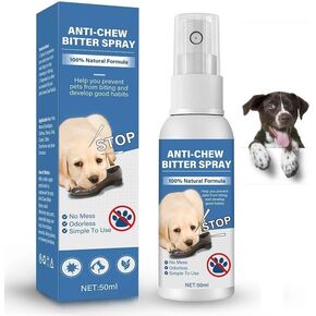 HAPIPET رذاذ مرير للكلاب لوقف المضغ، لا رذاذ مضغ للكلاب، رذاذ مصحح للحيوانات الأليفة للاستخدام الداخلي والخارجي، يمنع خدش الأثاث والأحذية والنباتات in Kuwait