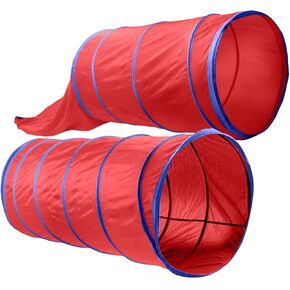 نفق رشاقة للكلاب، خياران مزدوجان؛ مفتوح او عمي، متصل او منفصل، معدات تدريب رشاقة الكلاب، انشطة ممتعة للكلاب، حجم كبير 14 قدم in Kuwait