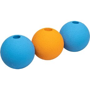 Amazon Basics Interactive Bouncy Durable Rubber Dog Toy Balls, 2.5 inch, Multi-Color Blue/Orange, Pack of 10 in Saudi Arabia