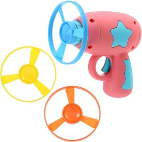 1 Set Funny Cat Outside Kitten Launcher Cat Tracks Cat Saucer Disc Launcher Shooting Indoor Cat Interactive Cat Plaything Flying Disc Pet Cat