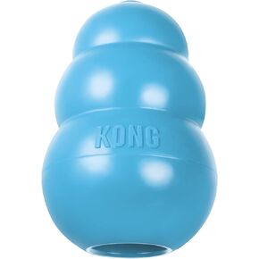 KONG Puppy - Natural Teething Rubber Chew Toy for Dogs - Stuffable Dog Toy for Extended Playtime - Chew & Fetch Toy for Puppies - for Small Puppies - Blue