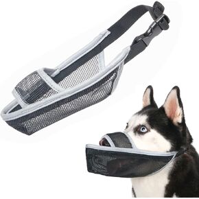 Crazy Felix Nylon Dog Muzzle for Small Medium Large Dogs, Air Mesh Breathable and Drinkable Pet Muzzle for Anti-Biting Anti-Barking Licking (XXS, Beige)