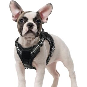 rabbitgoo Tactical Dog Harness for Large Dogs, No Pull Military Service Vest with Handle & Molle, Easy Control for Training Walking, Adjustable Reflective Straps, Green camo, L