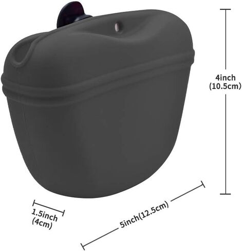 AUDWUD Silicone Dog Treat Pouch,With Dog Training Clicker,Clip on Portable Training Container,Convenient Magnetic Buckle Closing and Waist Clip in Saudi Arabia