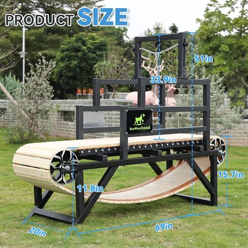 جهاز مشي للكلاب من BowWowTread للكلاب المتوسطة والكبيرة، لا يتطلب توصيل الكهرباء، وهو جيد جدًا لصحة الكلاب. in Kuwait