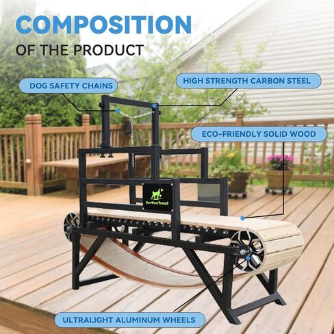 جهاز مشي للكلاب من BowWowTread للكلاب المتوسطة والكبيرة، لا يتطلب توصيل الكهرباء، وهو جيد جدًا لصحة الكلاب. in Kuwait