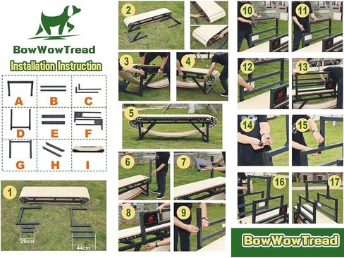 جهاز مشي للكلاب من BowWowTread للكلاب المتوسطة والكبيرة، لا يتطلب توصيل الكهرباء، وهو جيد جدًا لصحة الكلاب. in Kuwait