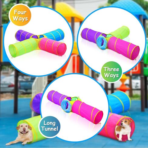 Hide N Side Kids Play Tunnels, Indoor Outdoor Crawl through Tunnel for Kids Dog Toddler Babies Children, Pop up Tunnel Gift Toy (Orange/Black, 1 Way) in Saudi Arabia