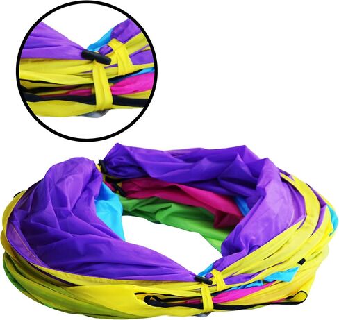 Hide N Side Kids Play Tunnels, Indoor Outdoor Crawl through Tunnel for Kids Dog Toddler Babies Children, Pop up Tunnel Gift Toy (Orange/Black, 1 Way) in Saudi Arabia