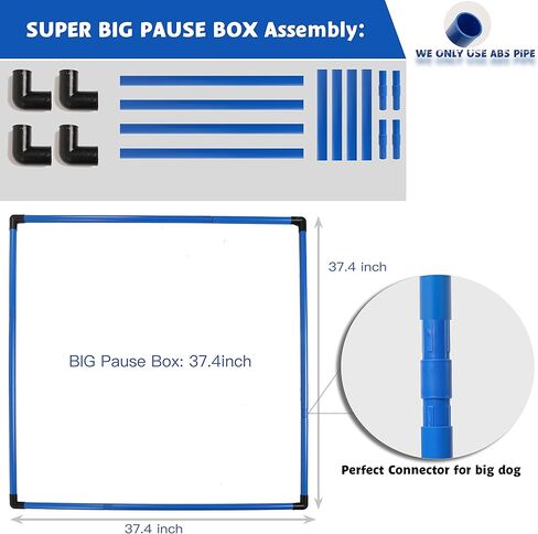مجموعة معدات تدريب القفز على خفة الحركة للكلاب، نفق للكلاب بطول 10 أقدام مع أكياس رمل، وأعمدة منسوجة، وصندوق إيقاف مؤقت، وحلقة قفز وأعمدة قفز، وحقيبة حمل تتضمن 4 أوتاد وصفارة وأقراص طائرة in Kuwait