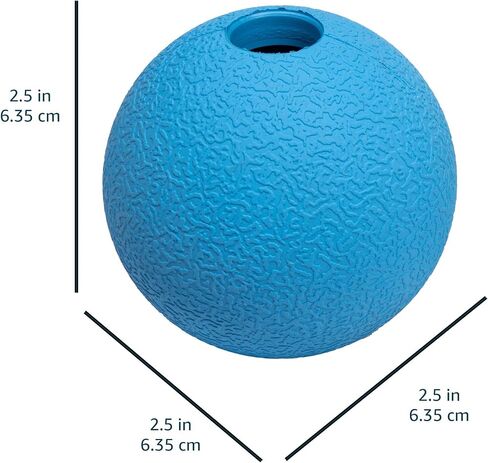 Amazon Basics Interactive Bouncy Durable Rubber Dog Toy Balls, 2.5 inch, Multi-Color Blue/Orange, Pack of 10 in Kuwait