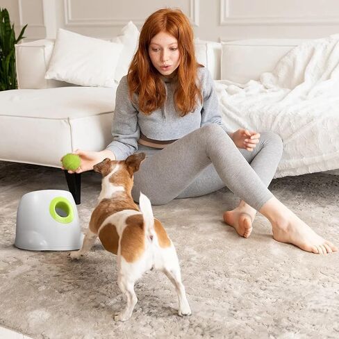AFP Automatic Ball Launcher for Dogs,Dog Ball Launcher Automatic,Tennis Ball Machine,Includes 3pcs Tennis Balls for Dogs in Saudi Arabia