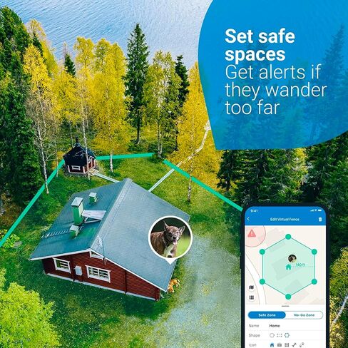 مجموعة هدايا تتبع الحيوانات الأليفة بنظام تحديد المواقع العالمي (GPS) للكلاب - مقاومة للماء، موقع GPS ومتتبع النشاط الذكي، نطاق غير محدود، يعمل مع أي طوق (أبيض) in Kuwait