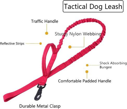 Tactical Dog Collar Adjustable Military Nylon Dog Collar with Control Handle and Heavy Duty Metal Buckle for Medium and Large Dogs (Brown,L) in Saudi Arabia