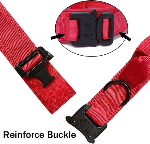 Tactical Dog Collar Adjustable Military Nylon Dog Collar with Control Handle and Heavy Duty Metal Buckle for Medium and Large Dogs (Brown,L) in Saudi Arabia