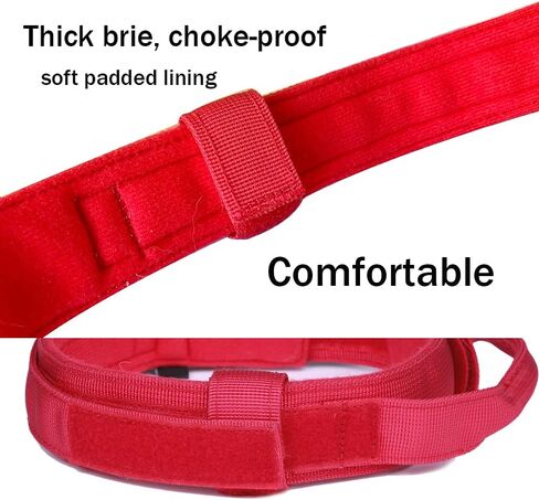 Tactical Dog Collar Adjustable Military Nylon Dog Collar with Control Handle and Heavy Duty Metal Buckle for Medium and Large Dogs (Brown,L) in Saudi Arabia
