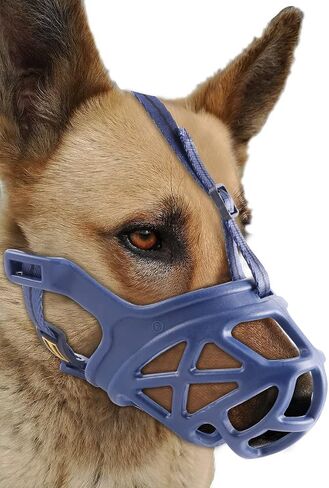 Mayerzon Dog Muzzle, Breathable Basket Muzzles for Small, Medium, Large and X-Large Aggressive Dogs Beagle German Shepherd Doberman, Cage Mouth Guard Stop Biting Chewing for Grooming Training in Saudi Arabia