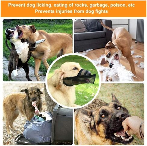 Crazy Felix Dog Muzzle Anti Eating for Small Medium Large Dogs, M, Black in Saudi Arabia