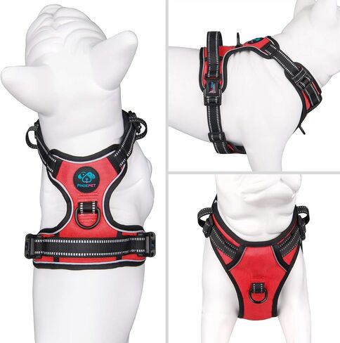 PHOEPET No Pull Dog Harness Medium Reflective Front Clip Vest with Handle in Saudi Arabia