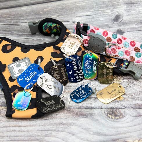 Personalized Dog Tag with 5 Lines of Custom Deep Engraved Durable Stainless Steel Pet ID Name Tag Designer Regular Size Bone in Saudi Arabia