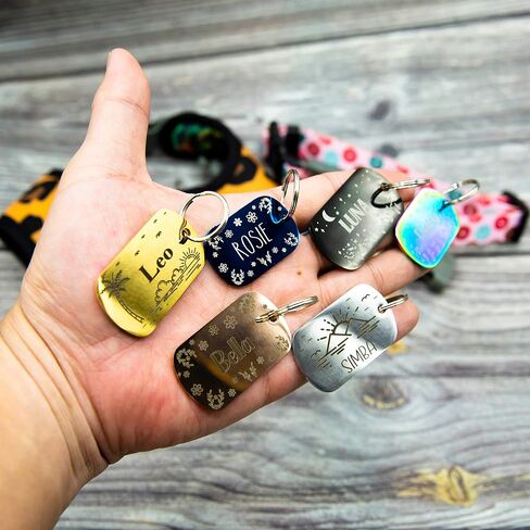 Personalized Dog Tag with 5 Lines of Custom Deep Engraved Durable Stainless Steel Pet ID Name Tag Designer Regular Size Bone in Saudi Arabia
