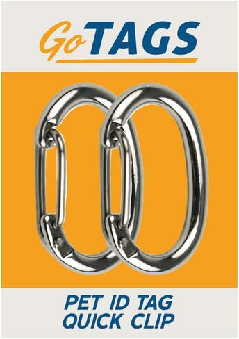 GoTags Dog Tag Clip, Stainless Steel Quick Clip for Dog and Cat Pet ID Tag in Saudi Arabia