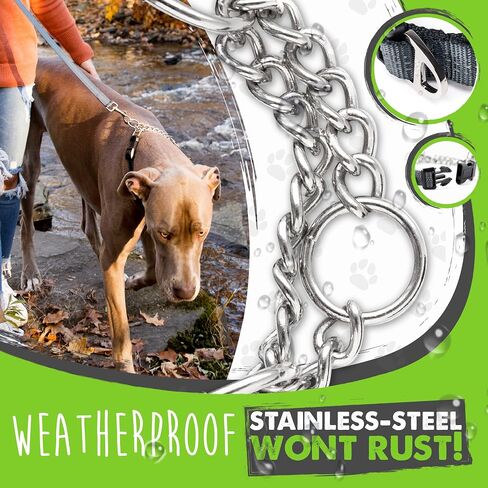 Mighty Paw Martingale Collar with Buckle | Training Dog Collar, Limited Cinch Chain Pet Gear for No Pull Dog Walking. Martingale Dog Collars for Large Dogs, Medium Breeds and Small Pets in Saudi Arabia
