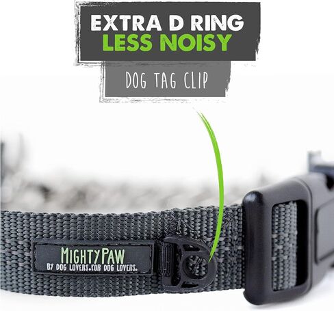 Mighty Paw Martingale Collar with Buckle | Training Dog Collar, Limited Cinch Chain Pet Gear for No Pull Dog Walking. Martingale Dog Collars for Large Dogs, Medium Breeds and Small Pets in Saudi Arabia