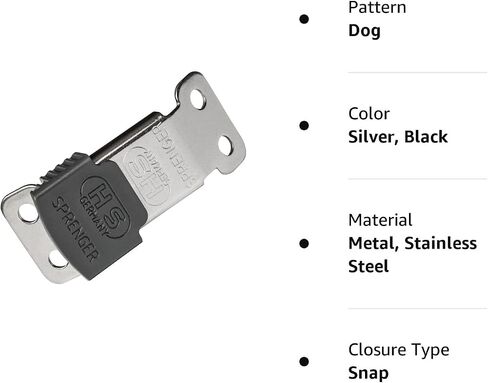 Herm Sprenger ClicLock Fastener Stainless Steel Buckle for Prong Dog Training Collar & Quick Release with Easy Buckle for Medium Large Dogs (3.0/3.2mm) in Saudi Arabia