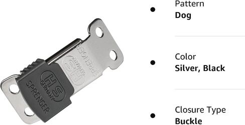 Herm Sprenger ClicLock Fastener Stainless Steel Buckle for Prong Dog Training Collar & Quick Release with Easy Buckle for Medium Large Dogs (3.0/3.2mm) in Saudi Arabia