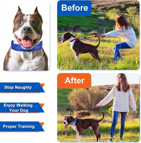 Supet Dog Prong Collar, Dog Choke Collar Adjustable Dog Pinch Collar with Quick Release Buckle/Nylon Cover for Small Medium Large Dogs in Saudi Arabia