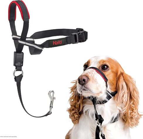 طوق رأس HALTI Optifit مقاس متوسط، حزام رأس الكلب الأكثر مبيعًا للتوقف عن سحب المقود، سهل الاستخدام، طوق رأس قابل للتعديل وعاكس للكلاب، مساعد تدريب احترافي مضاد للسحب in Kuwait