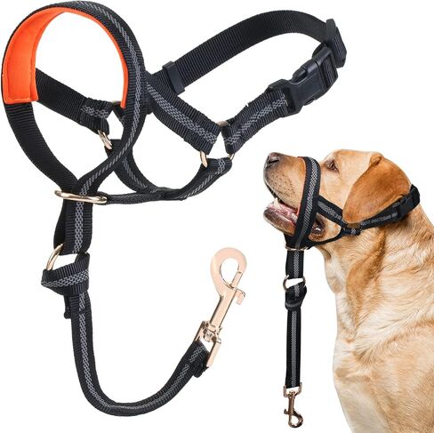 BARKLESS Dog Head Collar, No Pull Dog Halter with Soft Padding, Reflective Training Tool for Small Medium Labrador, German Shepherd, Stops Heavy Pulling and Easy Control on Walks in Saudi Arabia