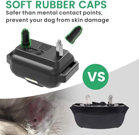 Dog Shock Collar 2 Pack - Dog Training Collar with Remote IP65 Waterproof E Collar for Dogs Training with Shock Vibrate Beep and Light Modes for Small Medium Large Dogs in Kuwait