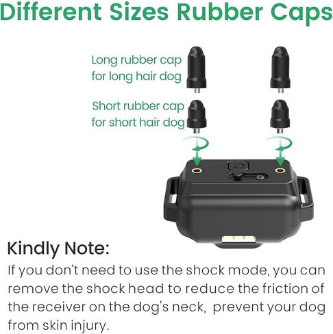 Dog Shock Collar 2 Pack - Dog Training Collar with Remote IP65 Waterproof E Collar for Dogs Training with Shock Vibrate Beep and Light Modes for Small Medium Large Dogs in Kuwait