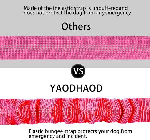 YAOHDAO Dog Seat Belt Harness for Car, Restraint Adjustable with Elastic Bungee Buffer Headrest for Vehicle, 360° Swivel Carabiner Nylon Pet Safety Seat Belts Heavy Duty Car Harness for Dogs (Black) in Saudi Arabia