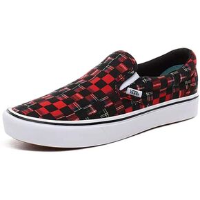 Vans ComfyCush Slip-On (Plaid Check) Green/True White Men's in Saudi Arabia