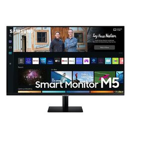 SAMSUNG 27" M50B Series FHD Smart Monitor w/Streaming TV, 4ms, 60Hz, HDMI, HDR10, Watch Netflix, YouTube and More, Slimfit Camera, IoT Hub, Mobile Connectivity, 2022, LS27BM502ENXGO, Black