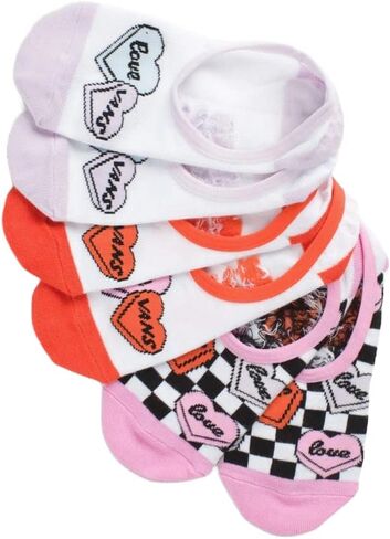 جوارب Vans Candy Hearts Canoodle مكونة من 3 جوارب بدون عرض مقاس 6.5 - 10 in Kuwait