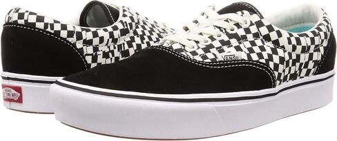 حذاء تزلج رجالي من Vans Comfycush Era Tear Check Racing باللون الأحمر/الأبيض الحقيقي in Saudi Arabia