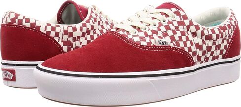 Vans Comfycush Era Tear Check Racing Red/True White Men's Skate Shoes Size in Saudi Arabia