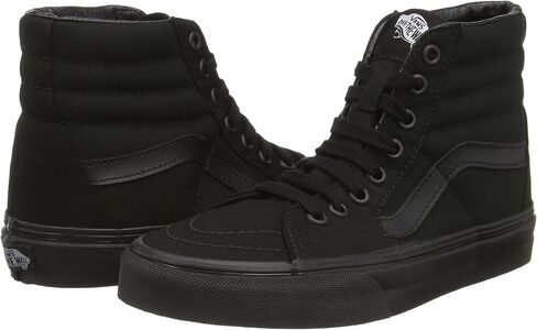 Vans Sk8-Hi (Black/Black/Black) Men's Skate Shoes-6 in Saudi Arabia