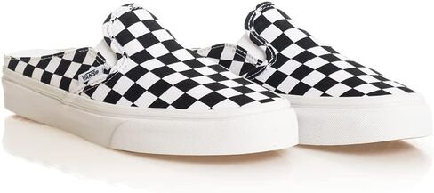 Vans Men's Classic Slip On Sneaker, (Mule) Checkerboard Black/True White, Size in Saudi Arabia
