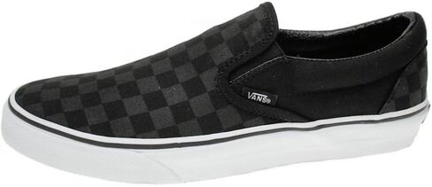 Vans Adult Classic Slip-On, (Checkerboard) Black/Black , Men's 9.5 in Saudi Arabia