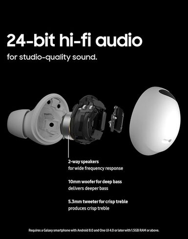 سماعات أذن SAMSUNG Galaxy Buds 2 Pro True اللاسلكية بتقنية البلوتوث مع خاصية إلغاء الضوضاء، صوت هاي فاي، صوت 360 درجة، ملاءمة مريحة للأذن، صوت عالي الدقة، وضع المحادثة، مقاومة للماء IPX7، إصدار الولايات المتحدة، جرافيت in Kuwait