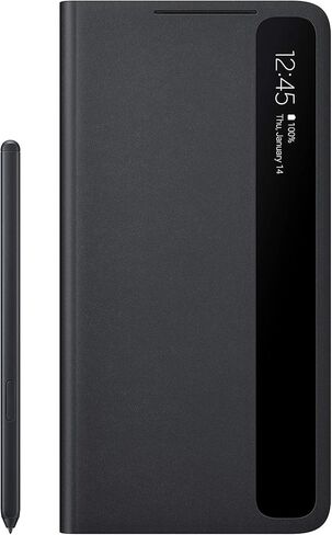 Samsung Galaxy S21 Ultra S-View Flip Case with S-Pen Bundle - Black (US Version) in Saudi Arabia