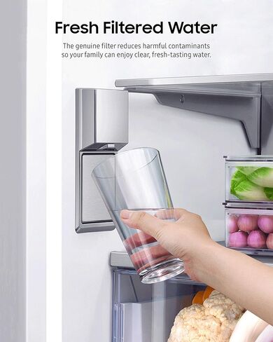 SAMSUNG Genuine Filter for Refrigerator Water and Ice, Carbon Block Filtration for Clean, Clear Drinking Water, 6-Month Life, DA29-00003G, 1 Pack in Saudi Arabia