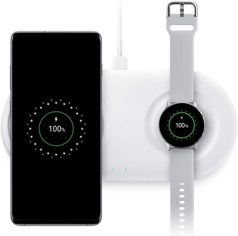 Samsung Wireless Charger DUO Pad, Fast Charge 2.0 (US Version with Warranty) - White in Kuwait