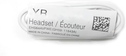 Samsung EHS64AVFWE 3.5mm EHS64 Stereo Headset with Remote and Mic - Original OEM - Non-Retail Packaging - White in Saudi Arabia
